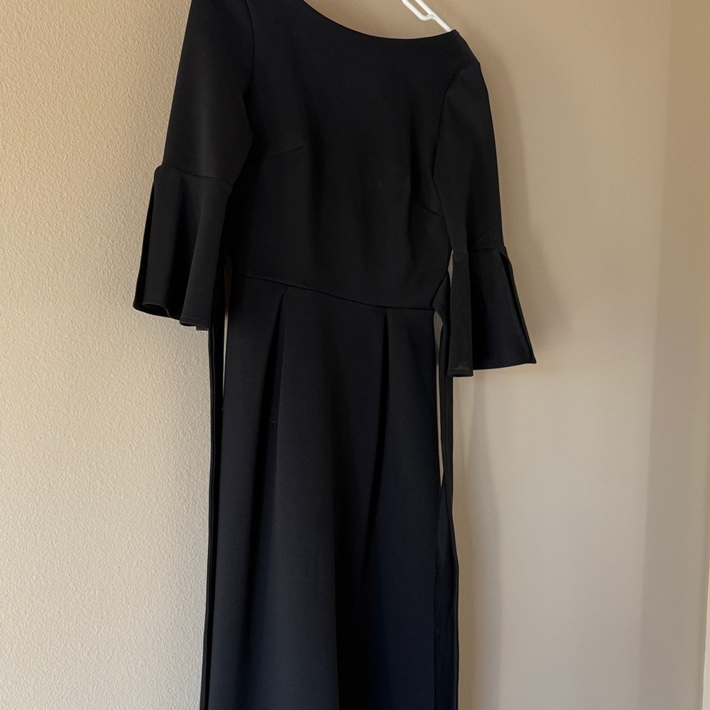 Elegant backless Black Women's Dress